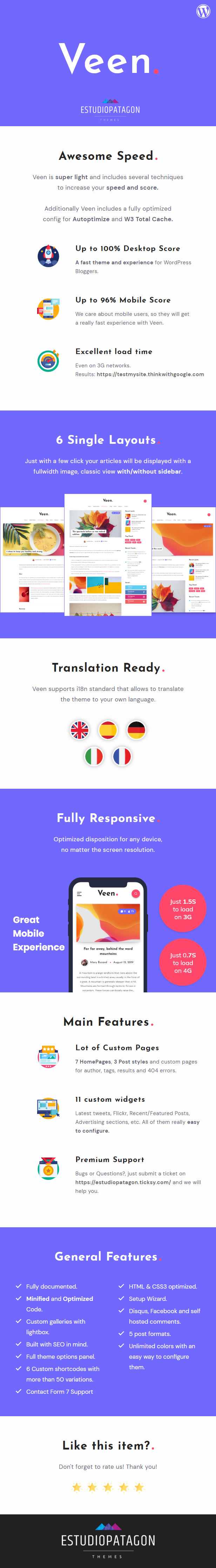 Veen - Minimal & Lightweight Blog for WordPress - 9
